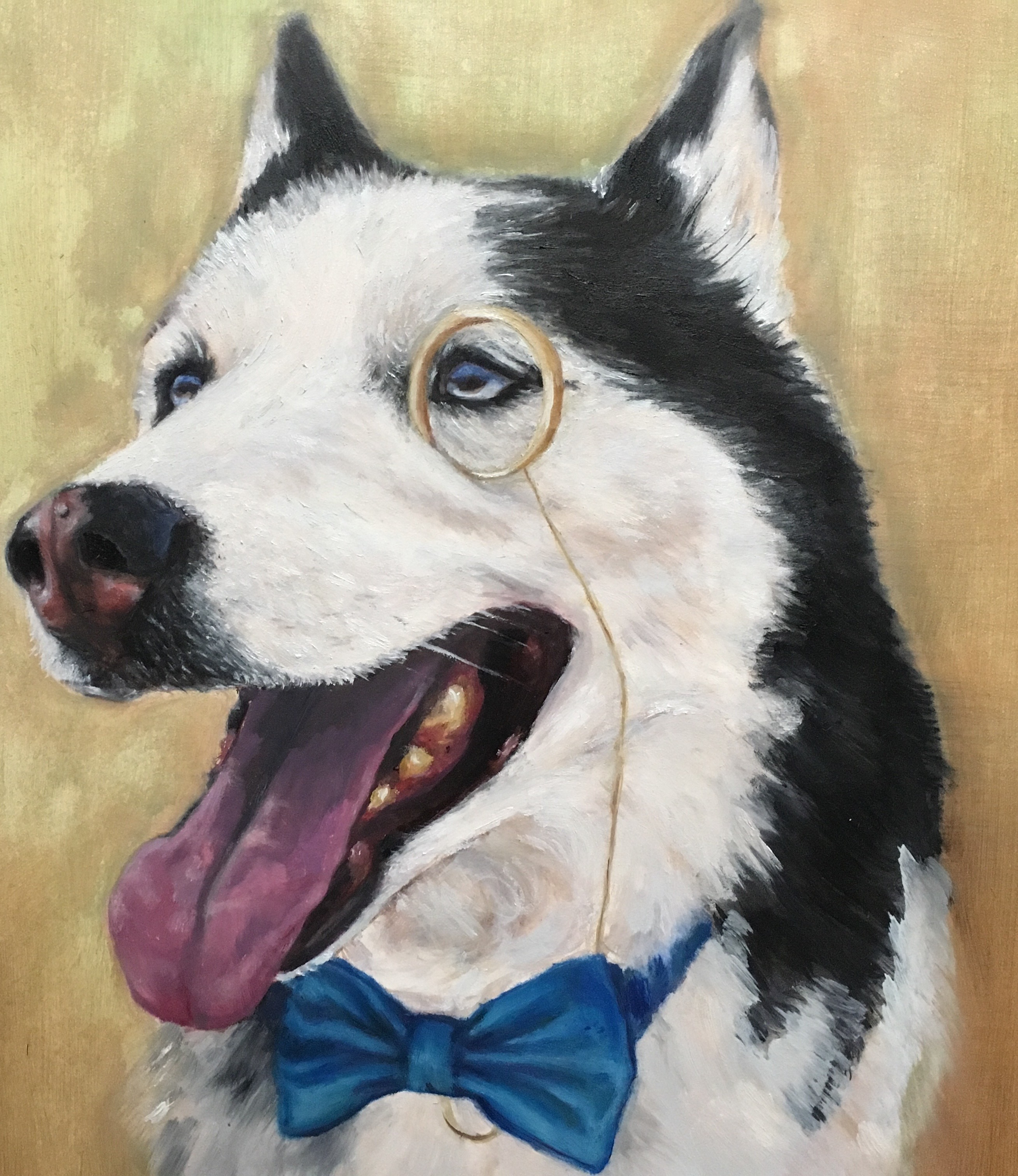 Custom portrait and fine artwork by Ashley Wiard - Refined gentleman (Oil on gessobord)