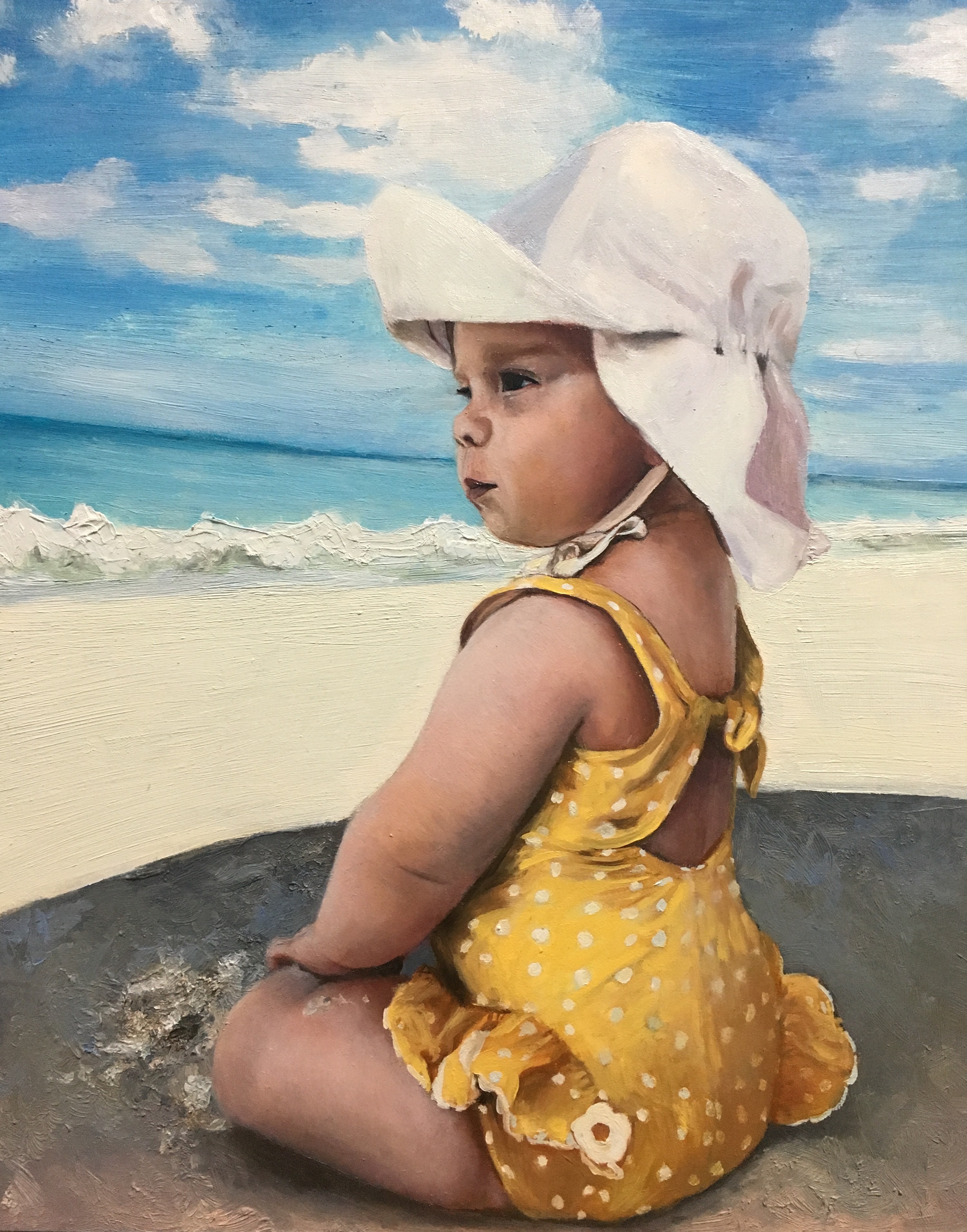 Custom portrait and fine artwork by Ashley Wiard - Leanna (Oil on gessobord)